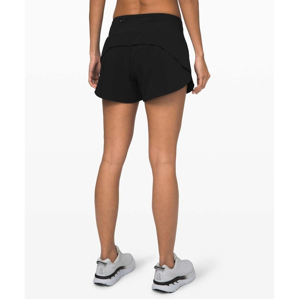 Lululemon Speed Up Mid Rise Short 4" 2021 Women's Size 12 Black Run Stretch Wick - Picture 10 of 14